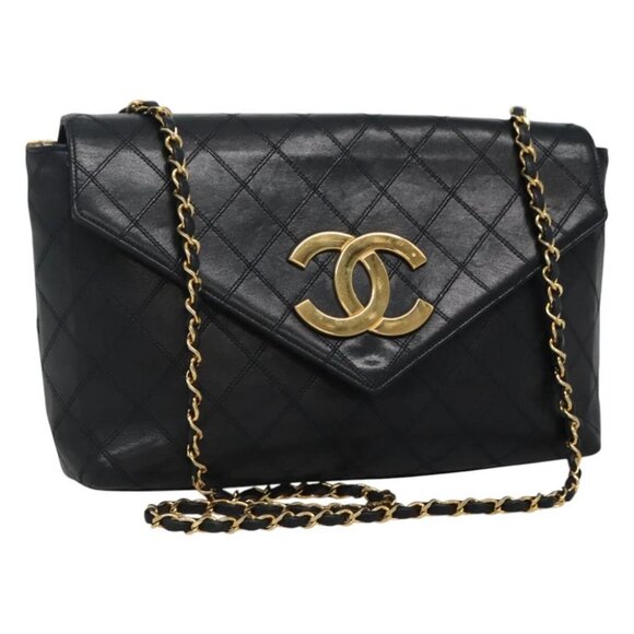 CHANEL Bicolore Deca Coco Chain Shoulder Bag Lamb Skin - Picture 1 of 14